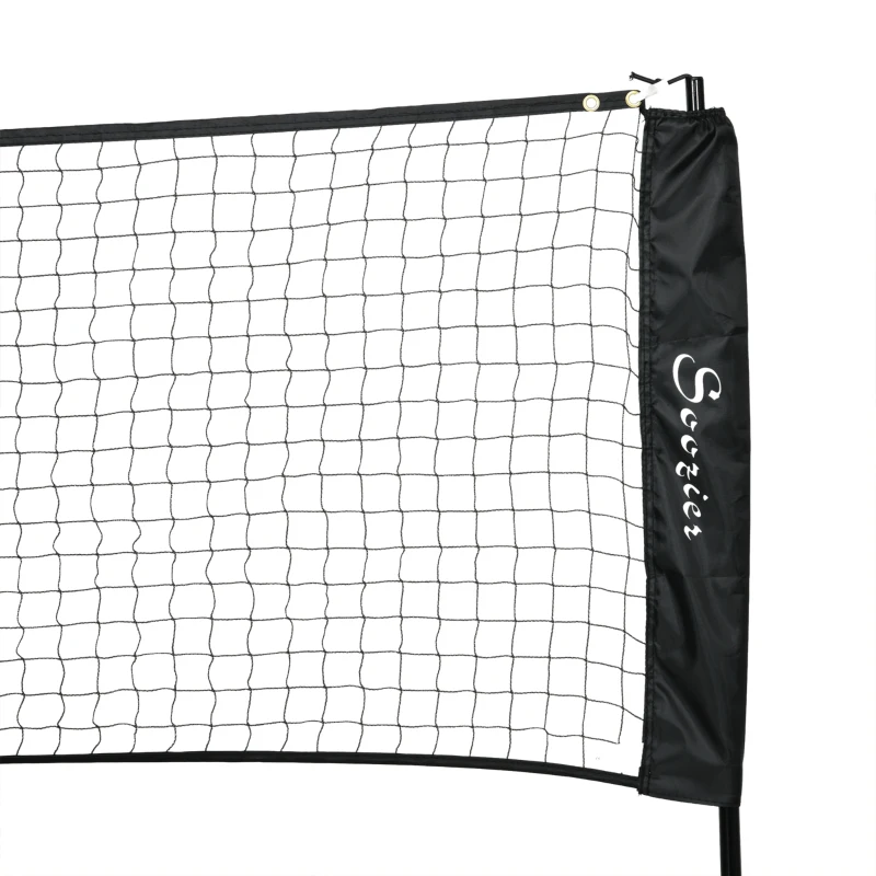 Soozier All-in-1 Badminton Set, Height Adjustable for Pickleball, Volleyball, Badminton, Backyard, Beach, Driveway Game