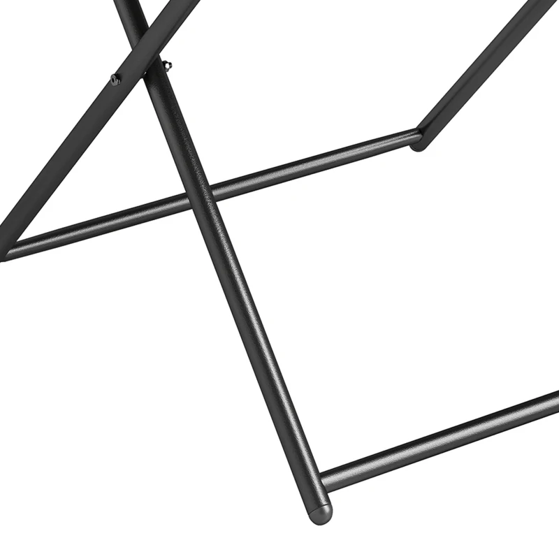 Outsunny Patio Wicker Coffee Table, Outdoor PE Rattan Garden Folding Side Table, 15.75"x15.75"x15.75", Black