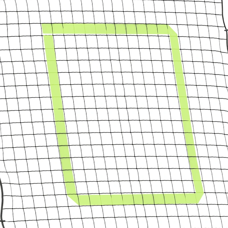 Soozier 4 x 5.7ft Volleyball Rebounder Net with Strike Zone, Baseball Lacrosse Training Net for Pitching and Fielding