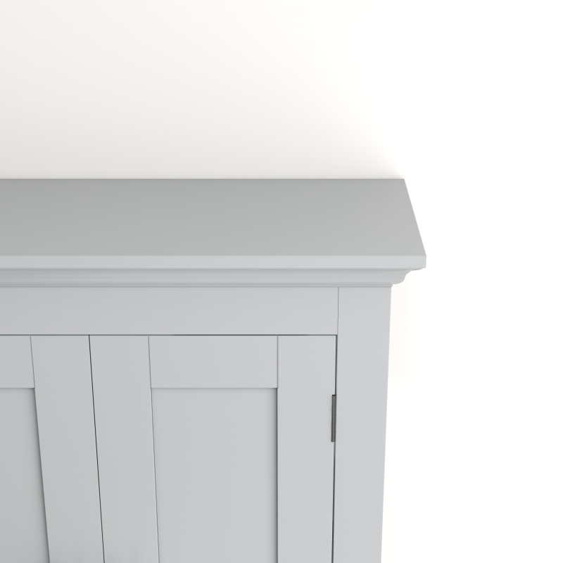 kleankin Bathroom Wall Cabinet, Medicine Cabinet, Toilet Storage Cabinet with Shelf for Living Room and Entryway, Grey