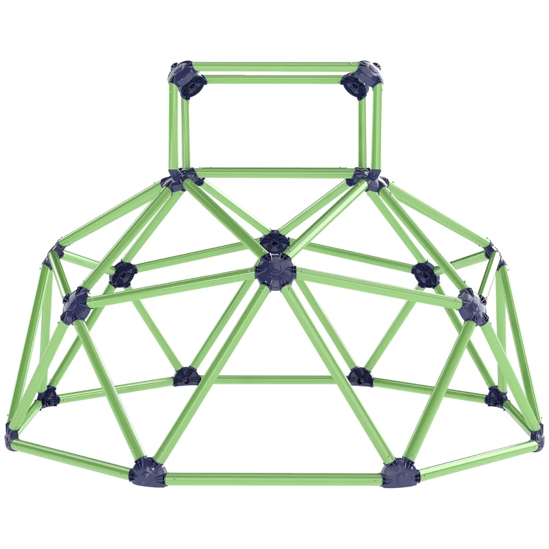 Qaba Climbing Dome, 6FT Geometric Dome Climber, Indoor Outdoor Jungle Gym Playground for Kids 3-8 Boys Girls, Green