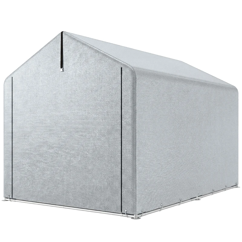 Outsunny 7' x 5' Portable Shed, Waterproof Bike Tent with Roll-up Zipper Door and Galvanized Metal Frame for Bike