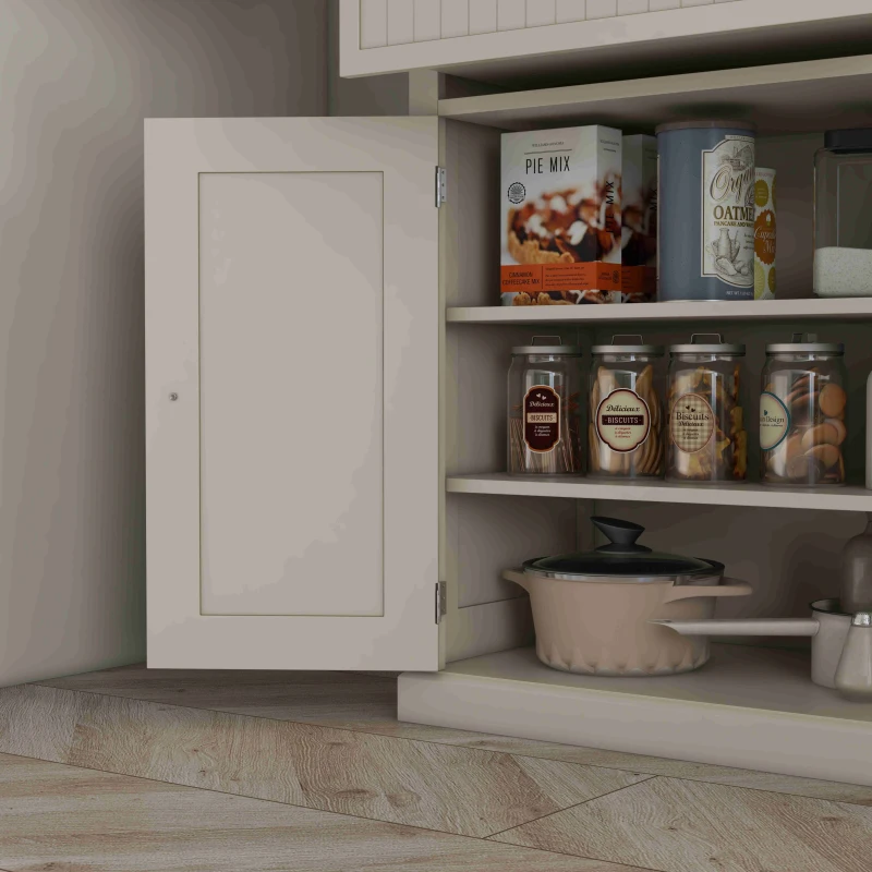 HOMCOM 72" Kitchen Pantry, Freestanding Storage Cabinet with Drawer, Doors, Cream White