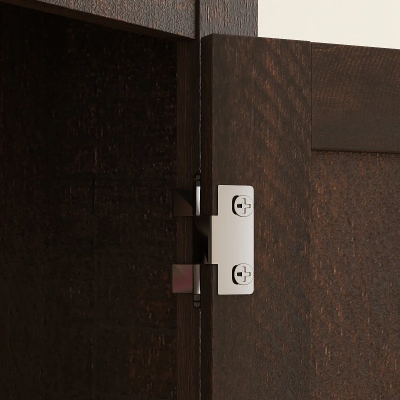 HOMCOM 69" Tall Farmhouse Kitchen Pantry Cabinet with 2 Doors, Drawer and Adjustable Shelves, Dark Brown
