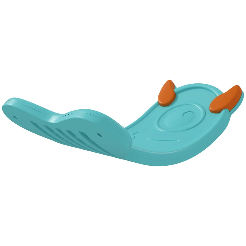 Qaba 24.4" Kids Balance Board, Wobble Board Toddler Curved Rocker, Preschool Balance & Sensory Play Toy, Ages 3-6 Light Blue