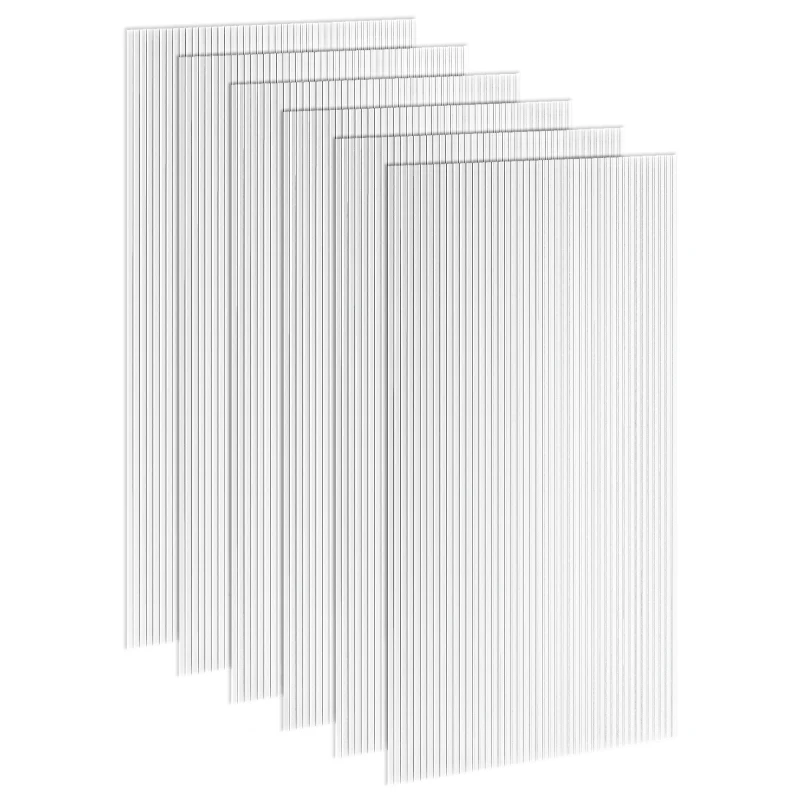 Outsunny Polycarbonate Greenhouse Panels UV Protected Twin-Wall Roof Panels Clear 47.2" x 23.6", 6 Pack