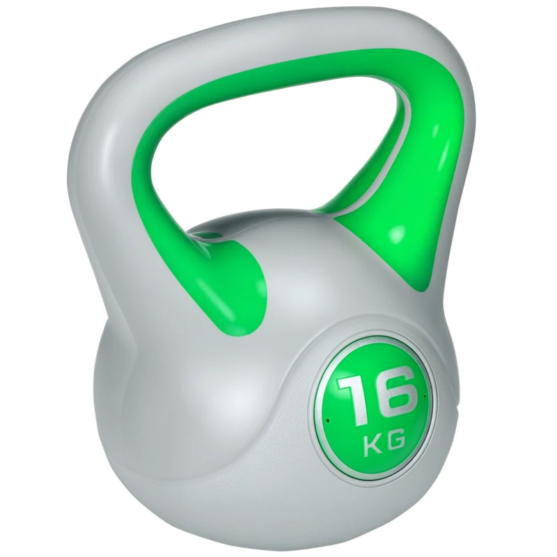 Soozier 35 lb Soft Kettlebell, Sand Filled Weight with Grip Handle, Solid Kettlebell Weight for Full Body Workout, Green