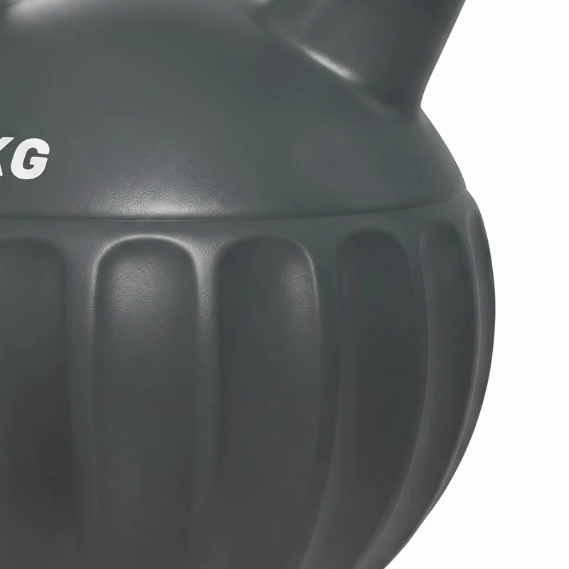 Soozier Kettlebell, 18 lbs Kettle Bell with Non-Slip Handle for Home Gym, Weight Lifting and Strength Training, Grey