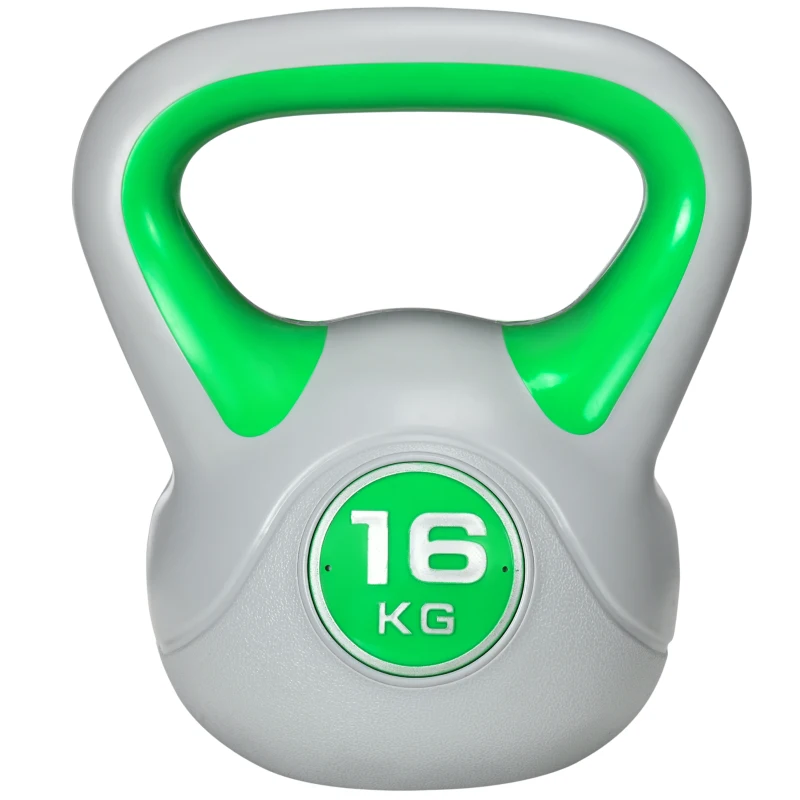Soozier 35 lb Soft Kettlebell, Sand Filled Weight with Grip Handle, Solid Kettlebell Weight for Full Body Workout, Green