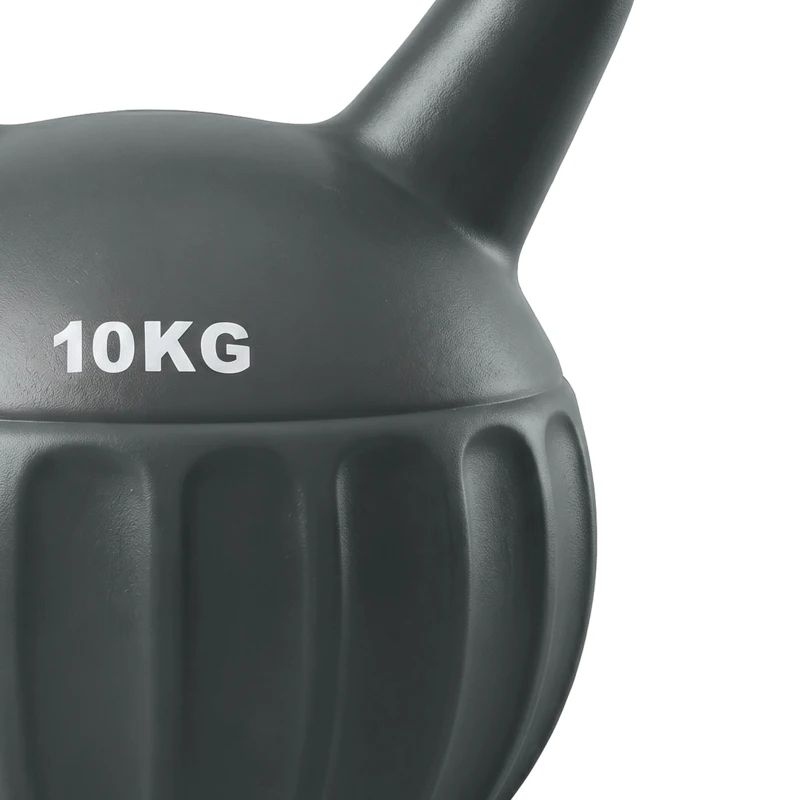Soozier Kettlebell, 22 lbs Kettle Bell with Non-Slip Handle for Home Gym, Weight Lifting and Strength Training, Grey