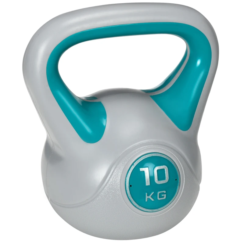 Soozier 22 lb Soft Kettlebell, Sand Filled Weight with Grip Handle, Solid Kettlebell Weight for Full Body Workout, Light Blue