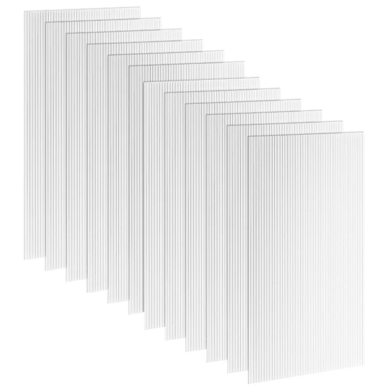Outsunny Polycarbonate Greenhouse Panels UV Protected Twin-Wall Roof Panels Clear 47.2" x 23.6", 12 Pack