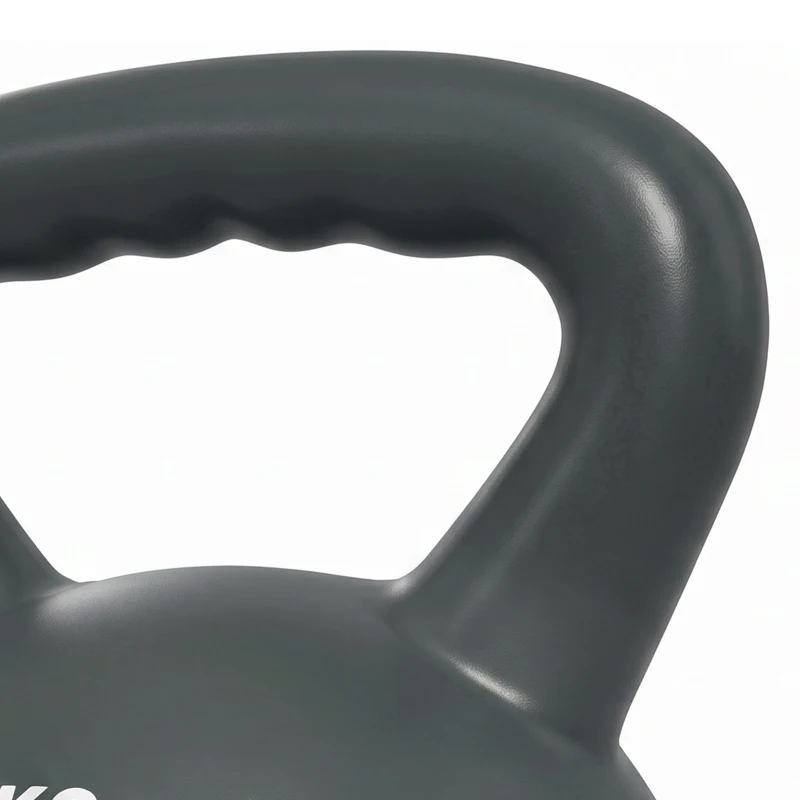 Soozier Kettlebell, 13 lbs Kettle Bell with Non-Slip Handle for Home Gym, Weight Lifting and Strength Training, Grey