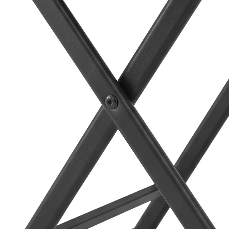 Outsunny 27.5" Square Outdoor Patio Table, Outdoor Folding Table with Grid Rattan-Like Top for Camping, Picnic, Black
