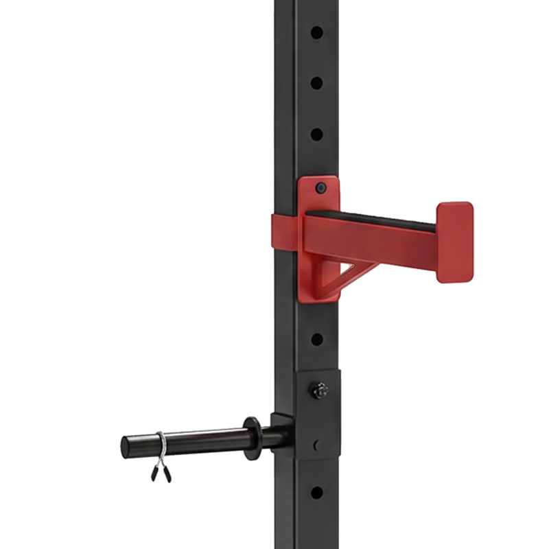 Soozier Power Cage Squat Rack, 1100 lb Capacity Power Rack with Pull-Up Bar, Adjustable Width, Adjustable J-Hooks, Safety Arms