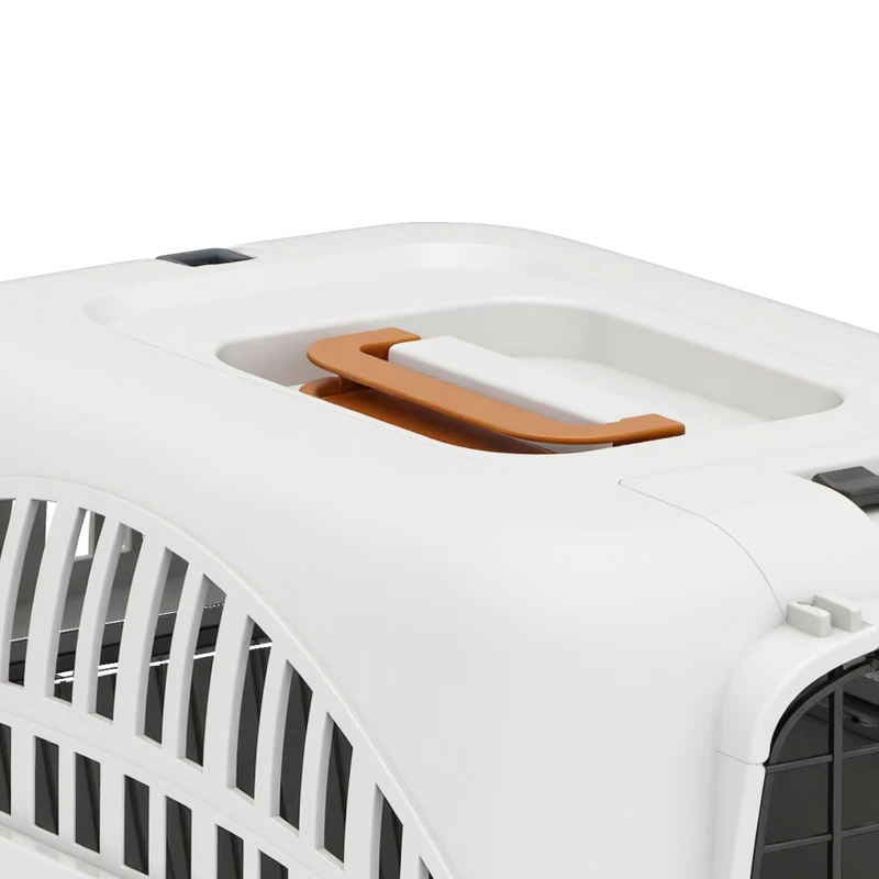 PawHut Airline Approved Pet Carrier for Mini Dogs and Cats with Steel Wire Door, Water Bowl, for Car, Airplane, Outdoor, Balck