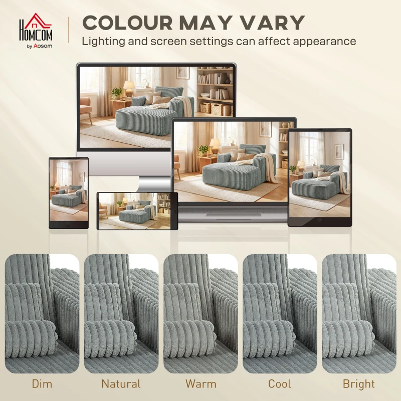 HOMCOM Sofa Bed, Sleeper Chair Bed with Pillow, Single, Grey