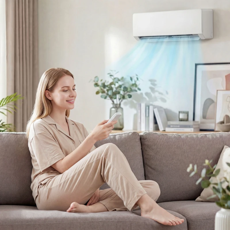 HOMCOM 12000 BTU Mini Split Air Conditioner, 115V Wifi Enabled Inverter AC Unit & Heat Pump Cools up to 750 Sq. Ft