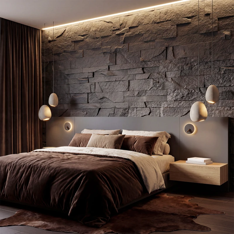HOMCOM 8-Pack 3D Faux Stone Wall Panels, Lightweight Polyurethane Panels for Interior and Exterior Accent Walls, Black