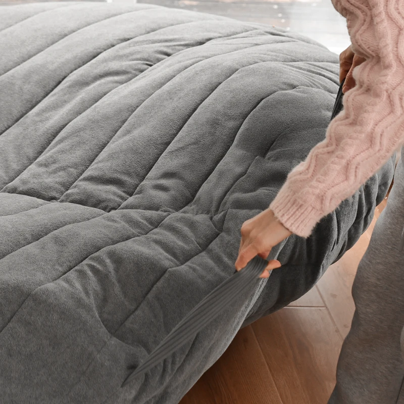 Soft Velvet Bean Bag Sofa with High-Resilience Foam, Cozy Lounge Chair for Living Rooms, 48" L x 36" W x 20" H, Antique Grey
