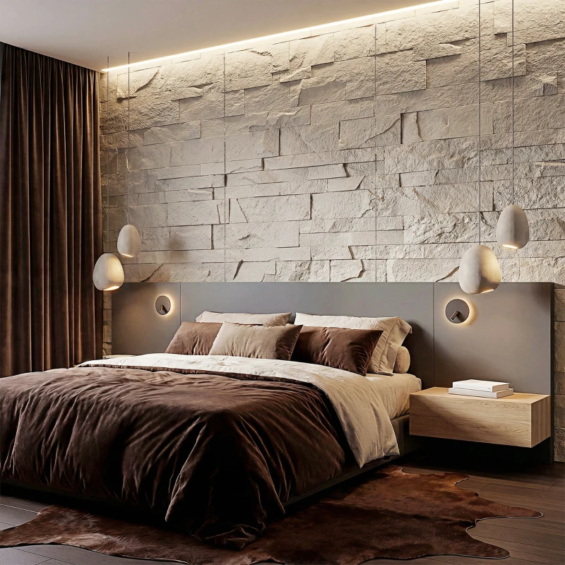 HOMCOM 8-Pack 3D Faux Stone Wall Panels, Lightweight Polyurethane Panels for Interior and Exterior Accent Walls, Light Gray