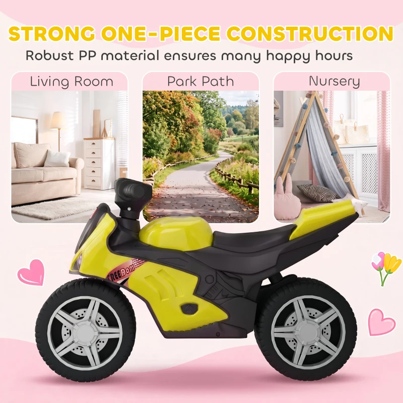Qaba Balance Bike with Music and Wide Tires Baby Balance Bike for Toddlers 1-3 Years Green