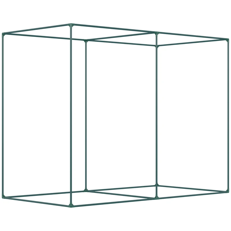 Outsunny 6.5 x 3.3ft Crop Cage, Garden Plant Protector with Single Zippered Door, Storage Bag and Ground Stakes, Green