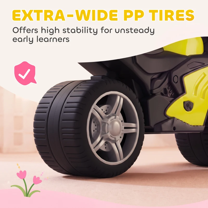 Qaba Balance Bike with Music and Wide Tires Baby Balance Bike for Toddlers 1-3 Years Green