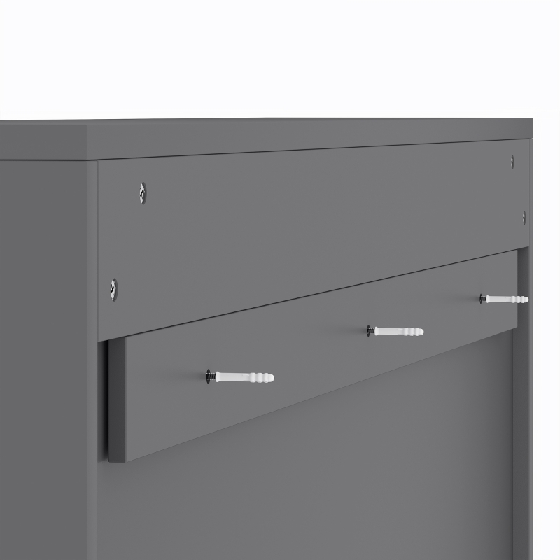 HOMCOM Wall Mounted Bathroom Medicine Cabinet with Mirror and Shelves, Grey