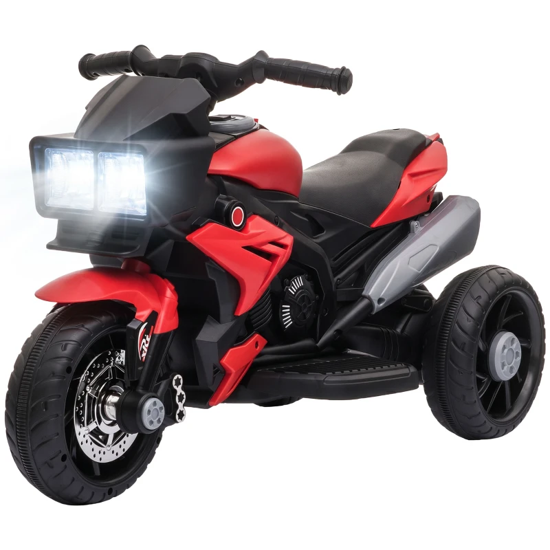 Aosom 6V Kids Motorcycle, Battery-Operated Mini Electric Motorbike with Forward/Reverse Switch, Horn, Red