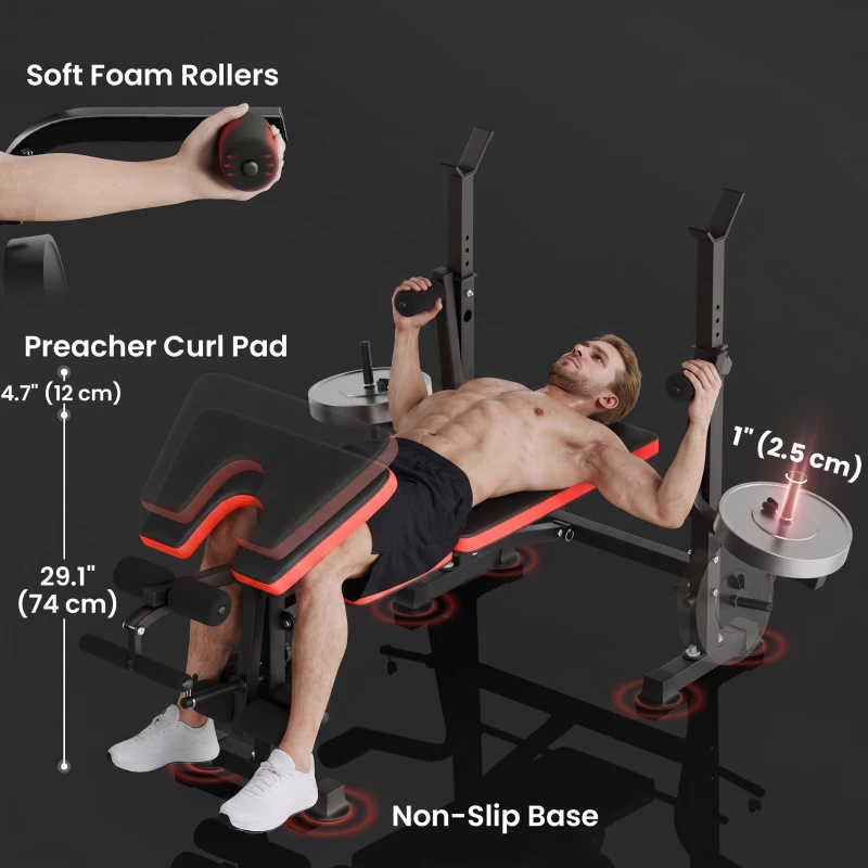 Soozier Adjustable Weight Bench for Weight Lifting and Strength Training