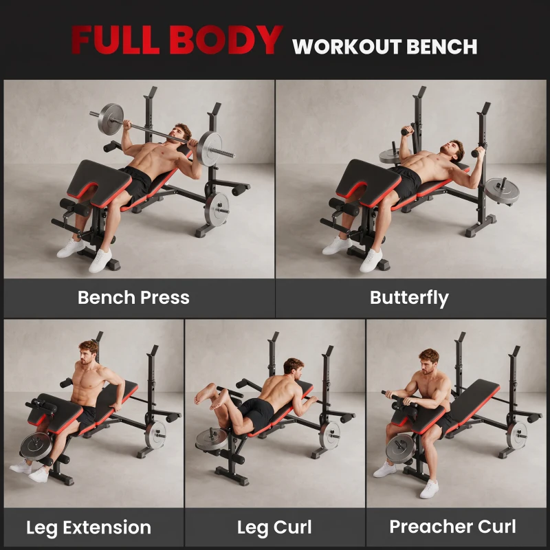 Soozier Adjustable Weight Bench for Weight Lifting and Strength Training
