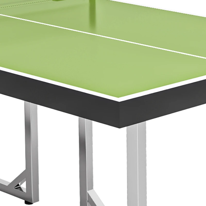 Soozier 6x3 ft Compact Midsize Table Tennis Table Multi-Use Family Ping-pong Table Free Standing Folding Green