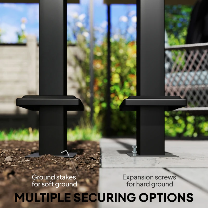 Outsunny 19' x 10' Pergola with Retractable Canopy, Patio Pergola with Sun Shade Shelter, UV50+, for Patio, Garden, Cream