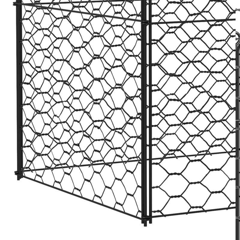 Outsunny 4 Pack Garden Cloches for Plants, 12" x 14" Metal Crop Cage, Plant Cages to Keep Animals Out, Black