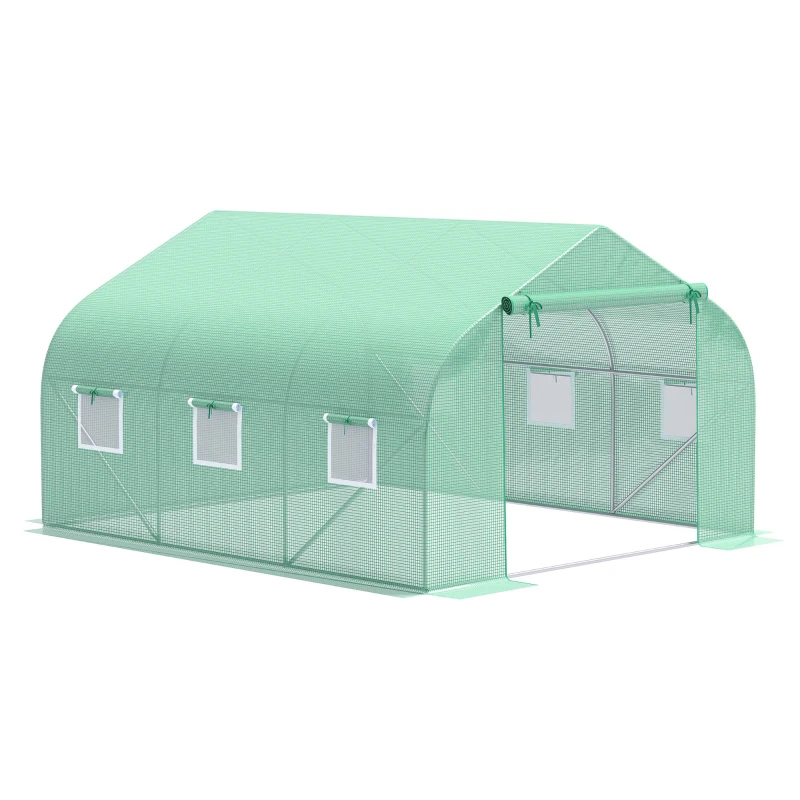 Outsunny Outdoor Greenhouse Walk-In Greenhouse Portable Greenhouse Canada Garden Plant Flower Seed Greenhouse W/ Premium Steel Frame