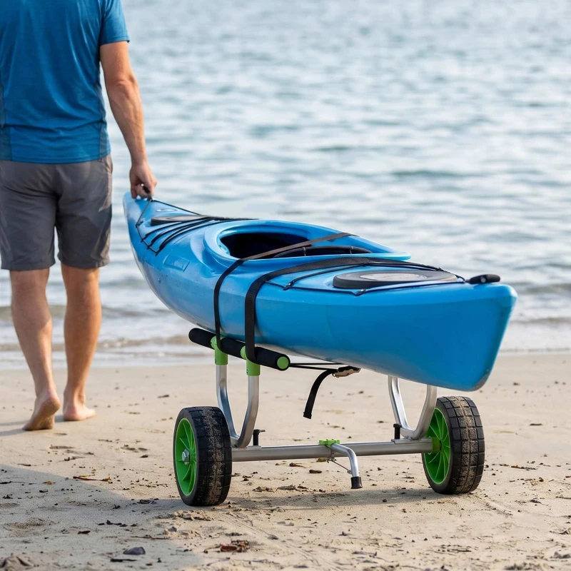Soozier Kayak Cart Dolly Kayak Cart with Adjustable Width Green