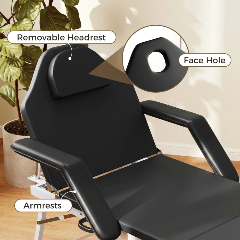 HOMCOM Portable Massage Table, Foldable Massage Bed, Black