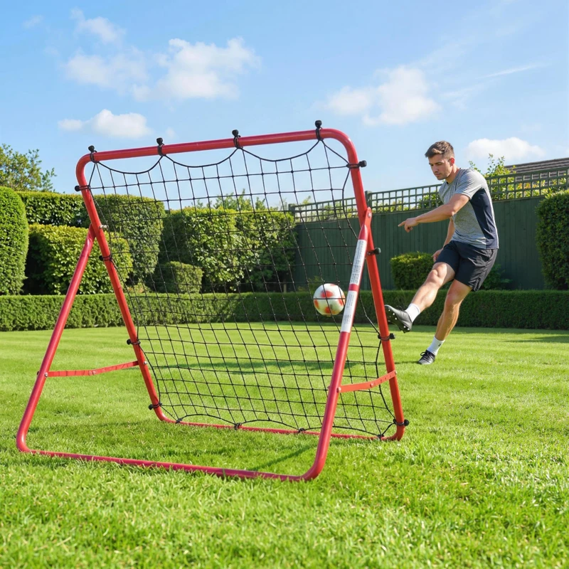 Soozier Soccer Rebounder Net, 3.5 x 3ft Easy Setup Bounce Back Net with 5 Adjustable Angles