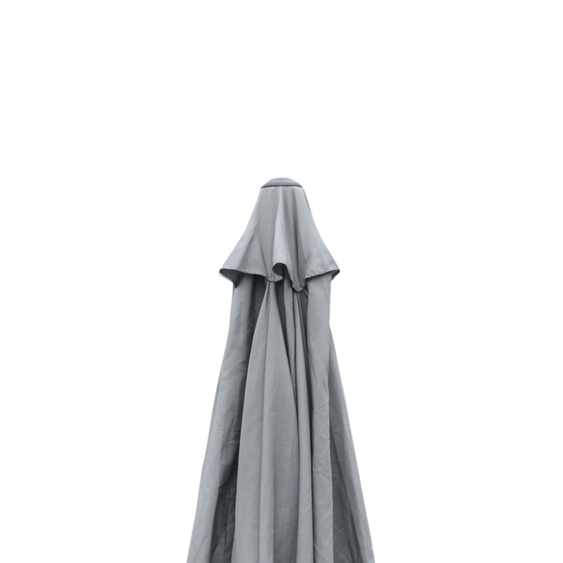 Outsunny Patio Sun Umbrella, Outdoor Parasol with 6 Ribs, Light Grey