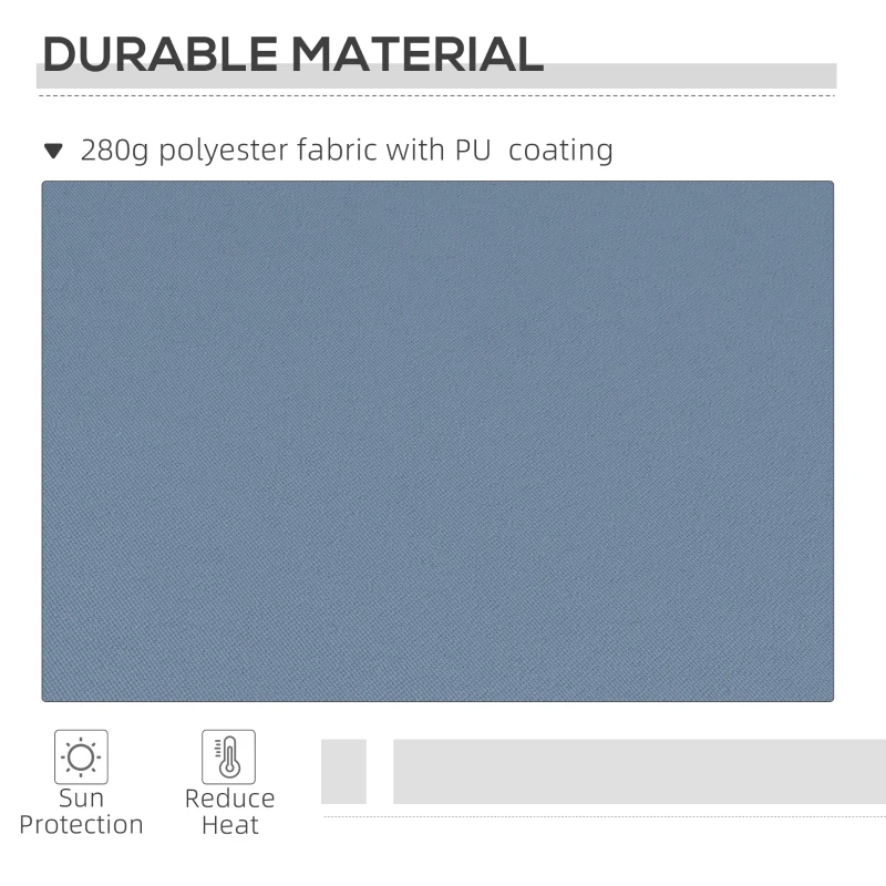 Outsunny 12' x 10' Manual Retractable Awning Outdoor Sunshade Shelter with Adjustable & Versatile Design, Light Grey