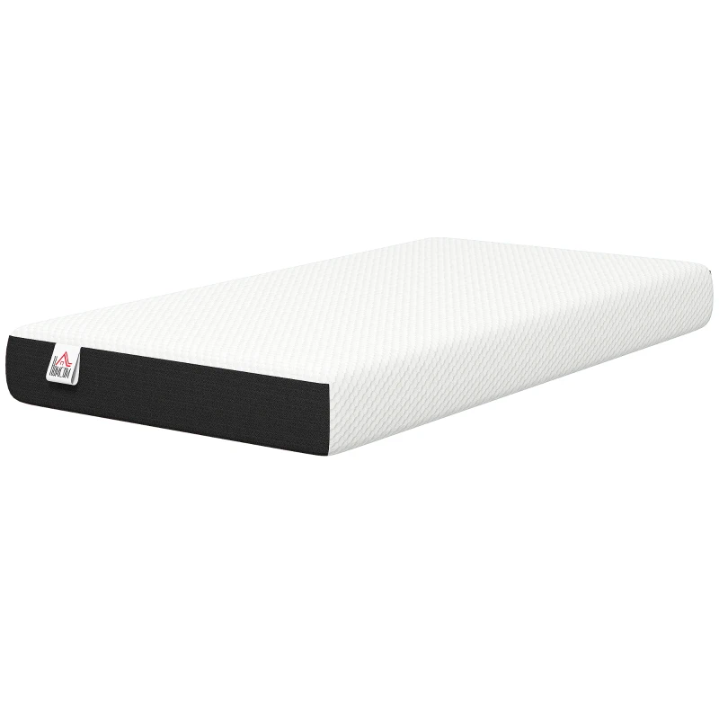 HOMCOM Twin Mattress 8 Inch Memory Foam Mattress in a Box, Pressure Relief & Lumbar Support, CertiPUR-US Certified, Medium Firm