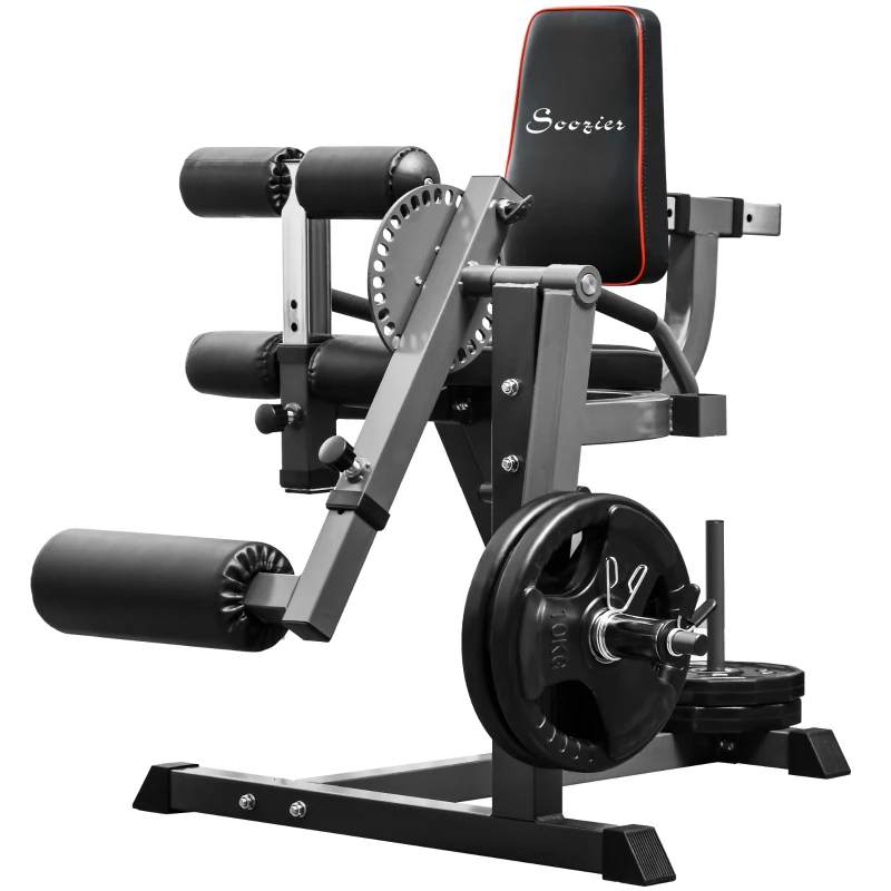 Soozier Leg Extension Machine Adjustable Leg Extension and Curl Machine with Plate Loaded for Leg Extension