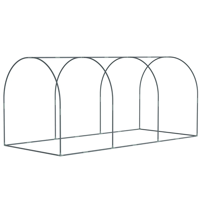 Outsunny 9' x 4' Crop Cage, Garden Plant Protector, with 3 Zippered Doors and 4 Ground Stakes, for Garden, Yard, Lawn, Black