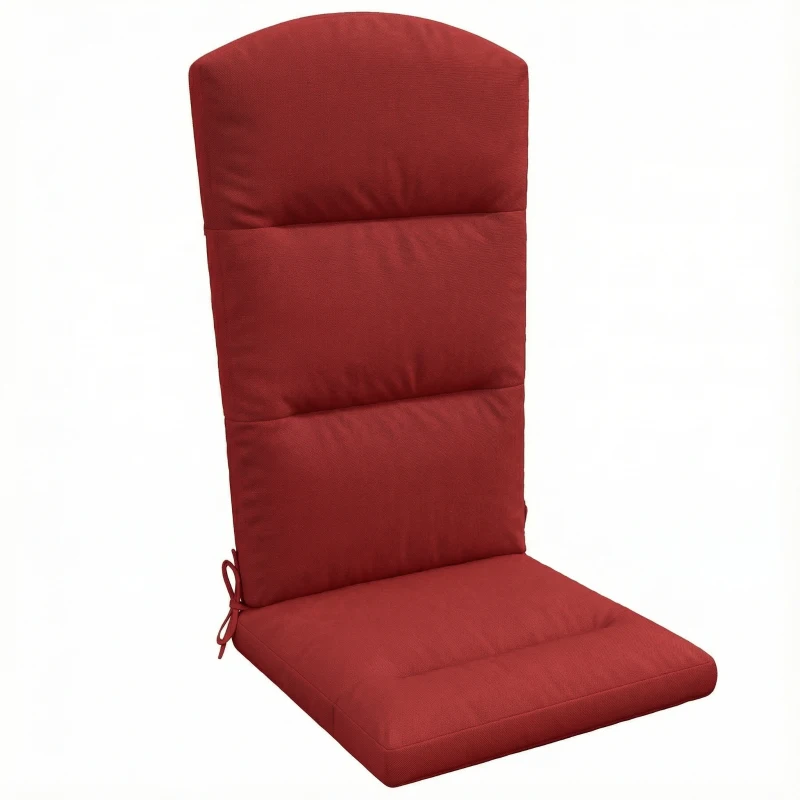 Outsunny Patio Chair Cushions for Adirondack Chair Replacement Cushions with Back and Ties, Wine Red