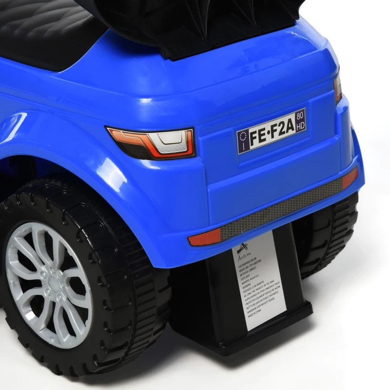 Aosom 3 in 1 Kid Ride on Push Car, Toddlers Sliding Walking Car, with Horn, Under Seat Storage, for 18-36 Months, Blue