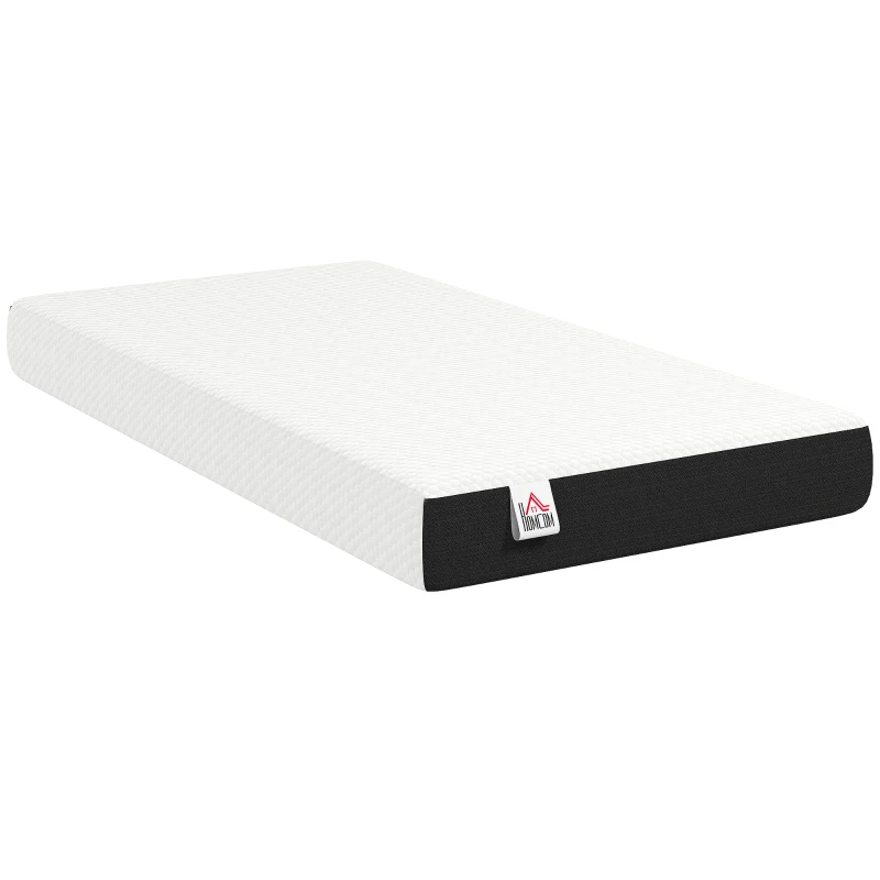 HOMCOM Twin Mattress 8 Inch Memory Foam Mattress in a Box, Pressure Relief & Lumbar Support, CertiPUR-US Certified, Medium Firm