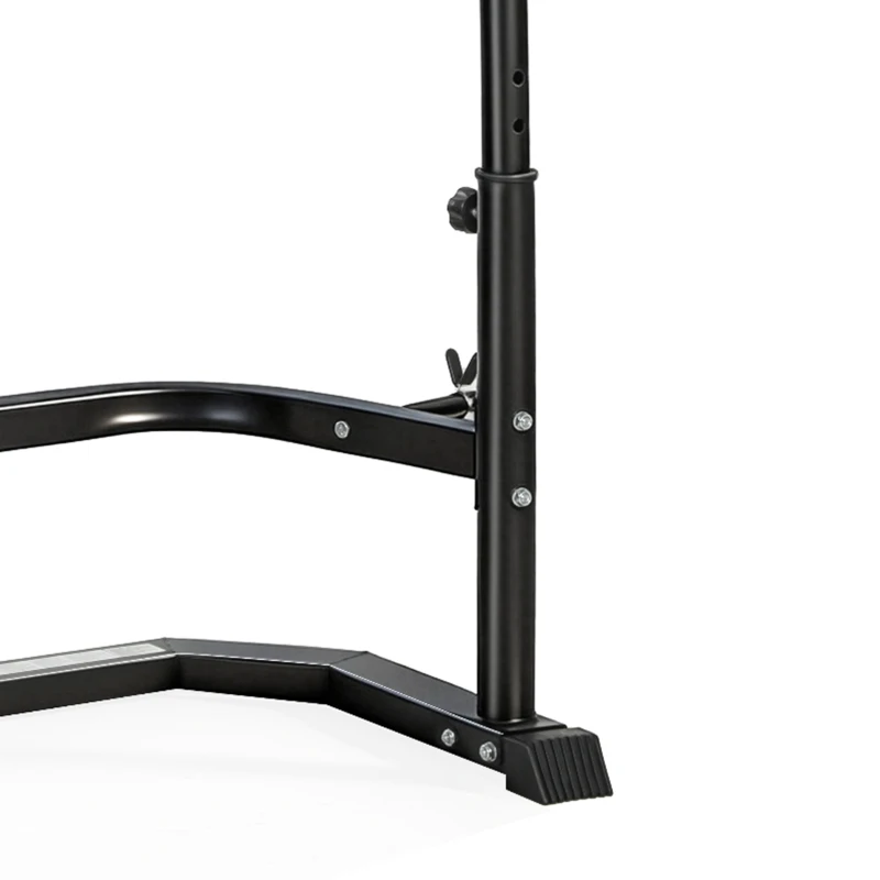 Soozier Multi-Function Home Gym Machine with Bench Press Rack, Squat Rack and Lat Pulldown System, Black
