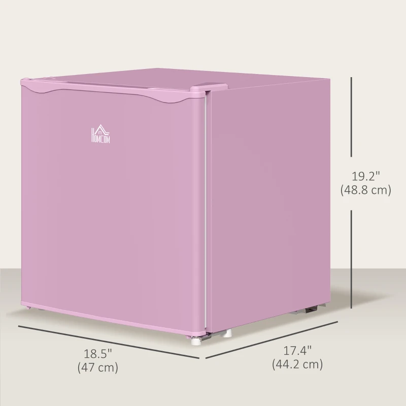 HOMCOM 1.1 Cu. Ft. Mini Freezer, Compact Upright Freezer with Reversible Door, Removable Shelf, Adjustable Temperature, Pink