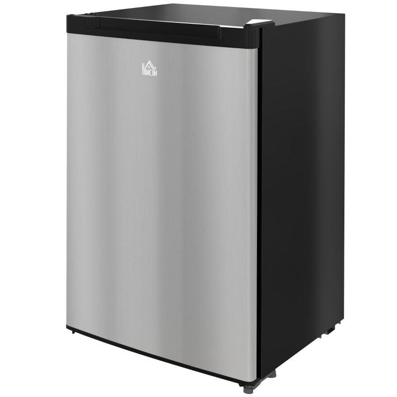 HOMCOM Upright Freezer, 3 Cu.Ft Mini Freezer with Reversible Single Door, Adjustable Thermostat for Home, Dorm, Silver